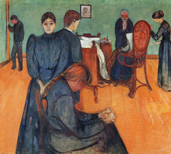 Death in the sickroom van Edvard Munch